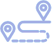 depiction of getting from point A to point B with half of the path being a dotted line and the other half being a solid line